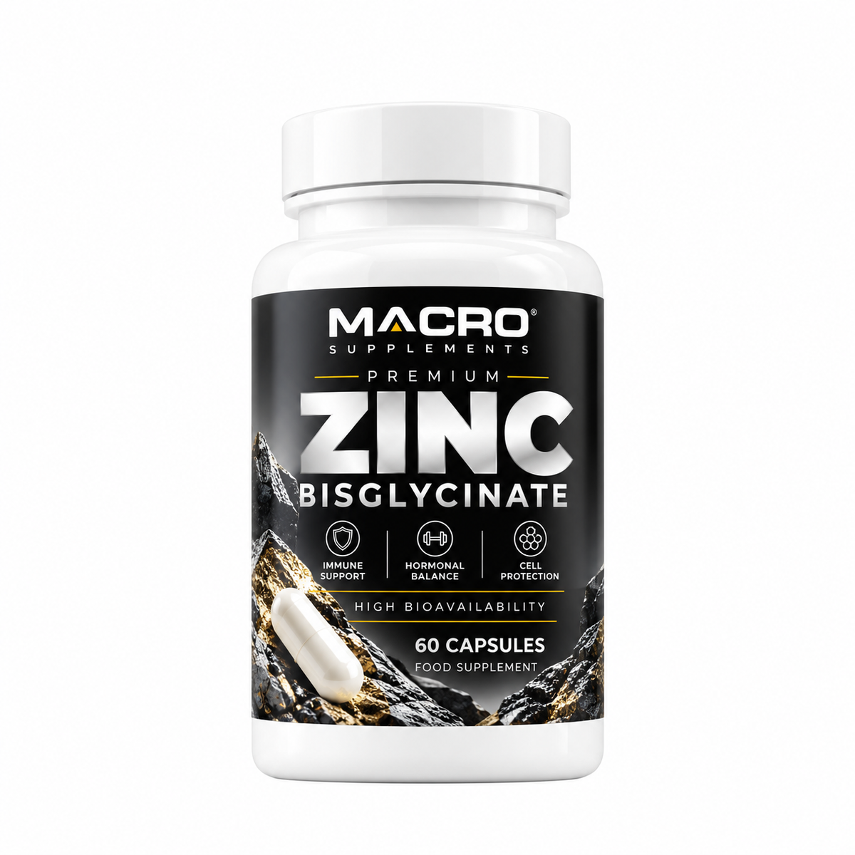 Zinc Bisglycinate – 60 Capsules