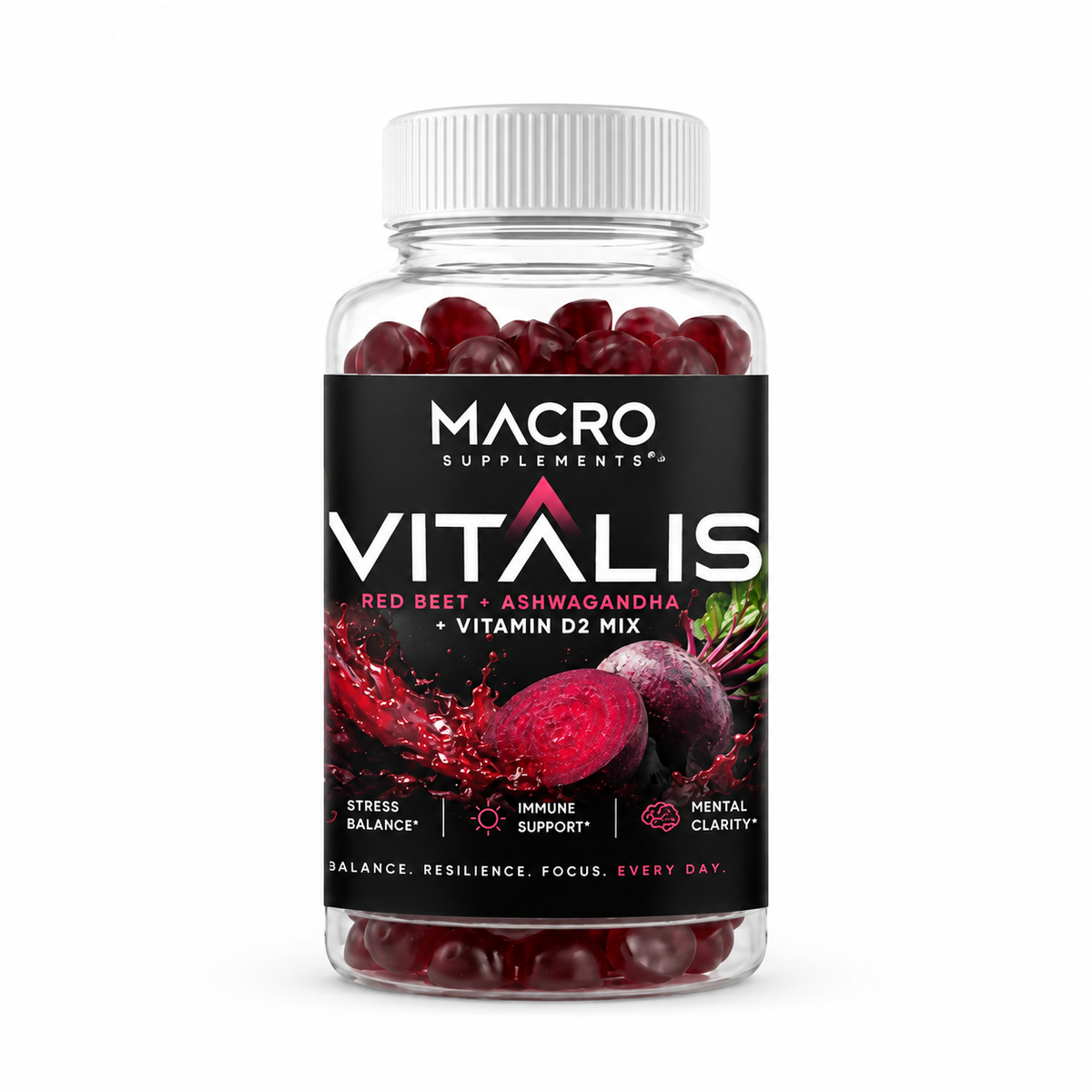 Ashwagandha + Vitamin D2 Gummies – 60 Gummies