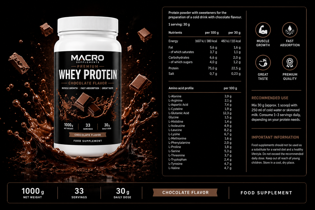 Whey Protein Chocolate - 1000g
