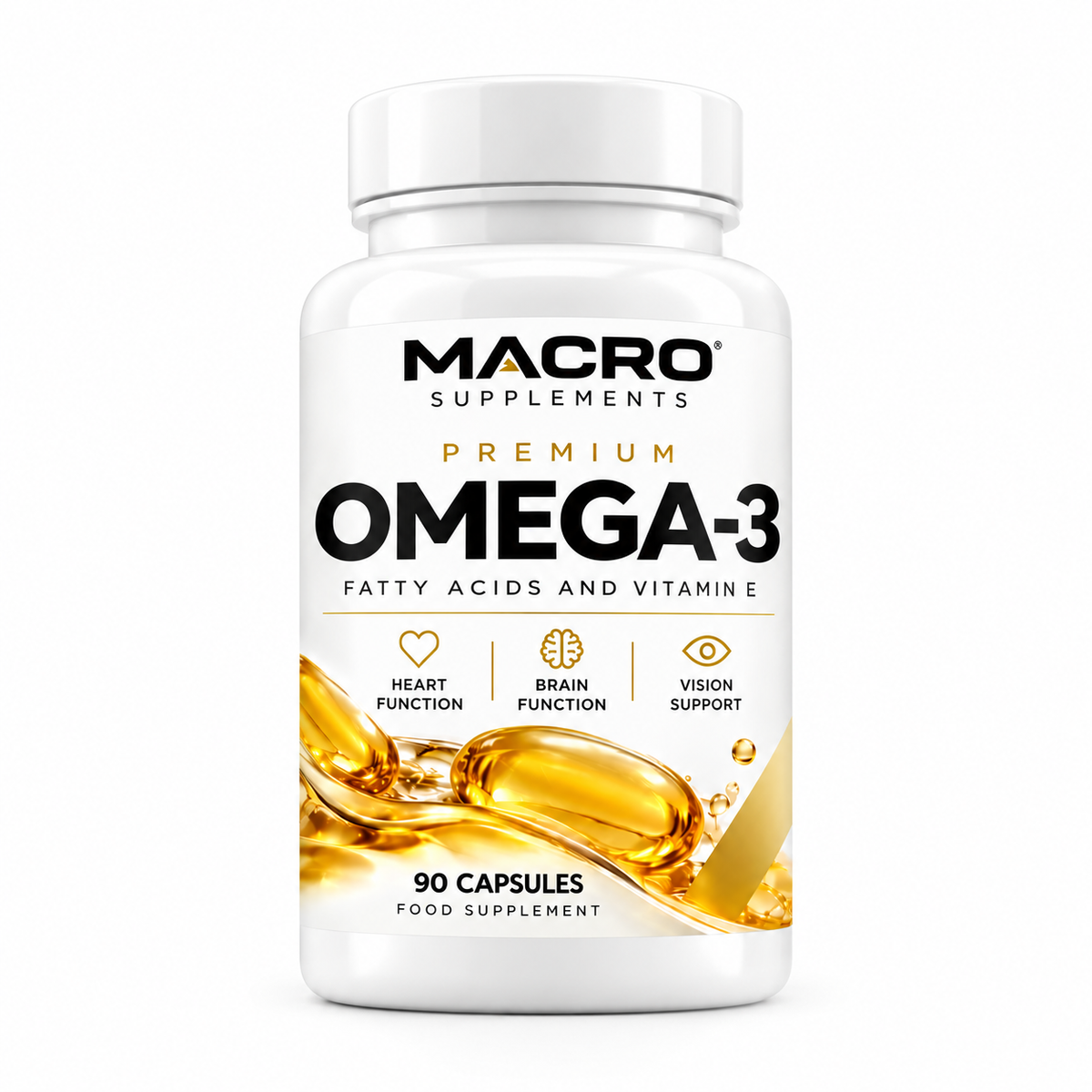 Omega-3 + Vitamin E – 90 Capsules